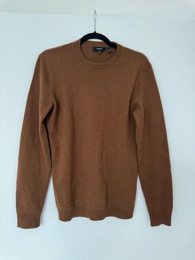 Theory Men's Chestnut Brown Crewneck Sweater